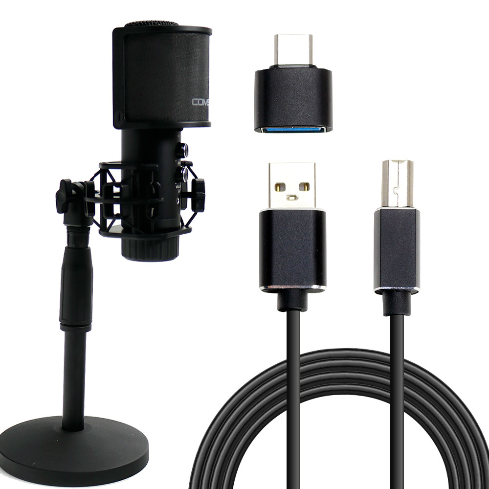 컴썸 mic-1300 USB 레코딩 녹음 방소용 마이크 C타입 레코딩 마이크